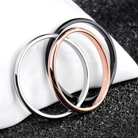 Titanium Steel Hypoallergenic Wedding Band - Picture 2 of 6